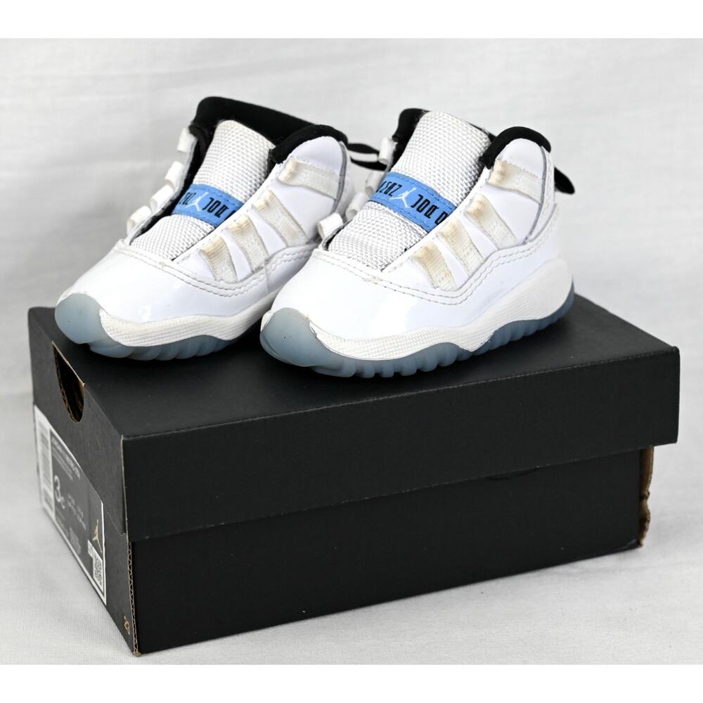 Nike Jordan 11 Retro White/Blue BABY 3c 378040 104